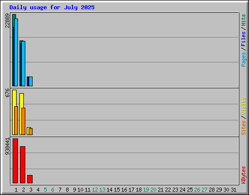 Daily usage for July 2025