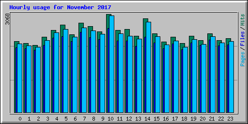 Hourly usage for November 2017