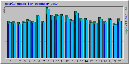 Hourly usage for December 2017