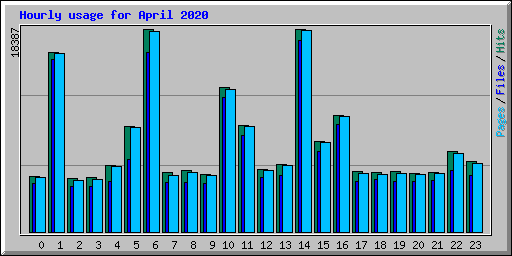 Hourly usage for April 2020