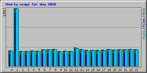 Hourly usage for May 2020