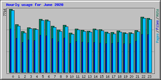 Hourly usage for June 2020