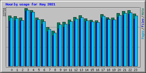 Hourly usage for May 2021