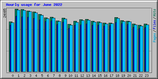 Hourly usage for June 2022