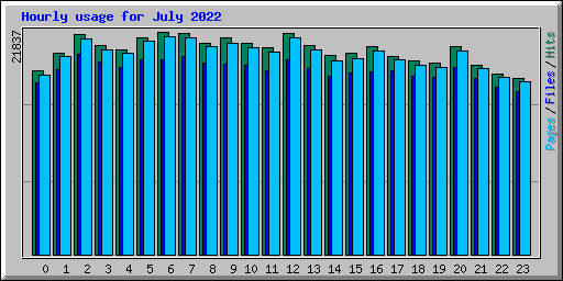 Hourly usage for July 2022