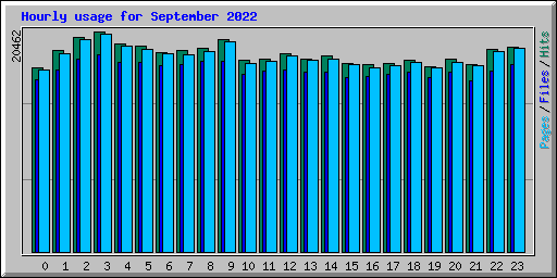 Hourly usage for September 2022