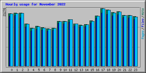 Hourly usage for November 2022