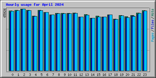 Hourly usage for April 2024