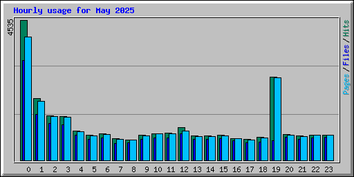 Hourly usage for May 2025