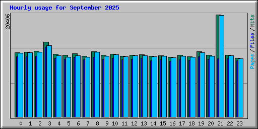 Hourly usage for September 2025