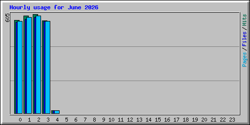 Hourly usage for June 2026