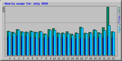 Hourly usage for July 2026