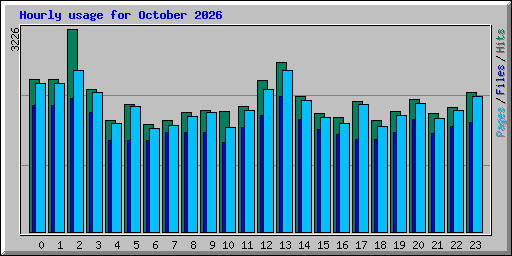 Hourly usage for October 2026